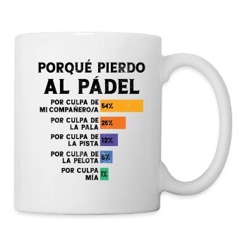 Padel Fun Player Warum ich Padel verliere - Tasse - Weiß - Rechts