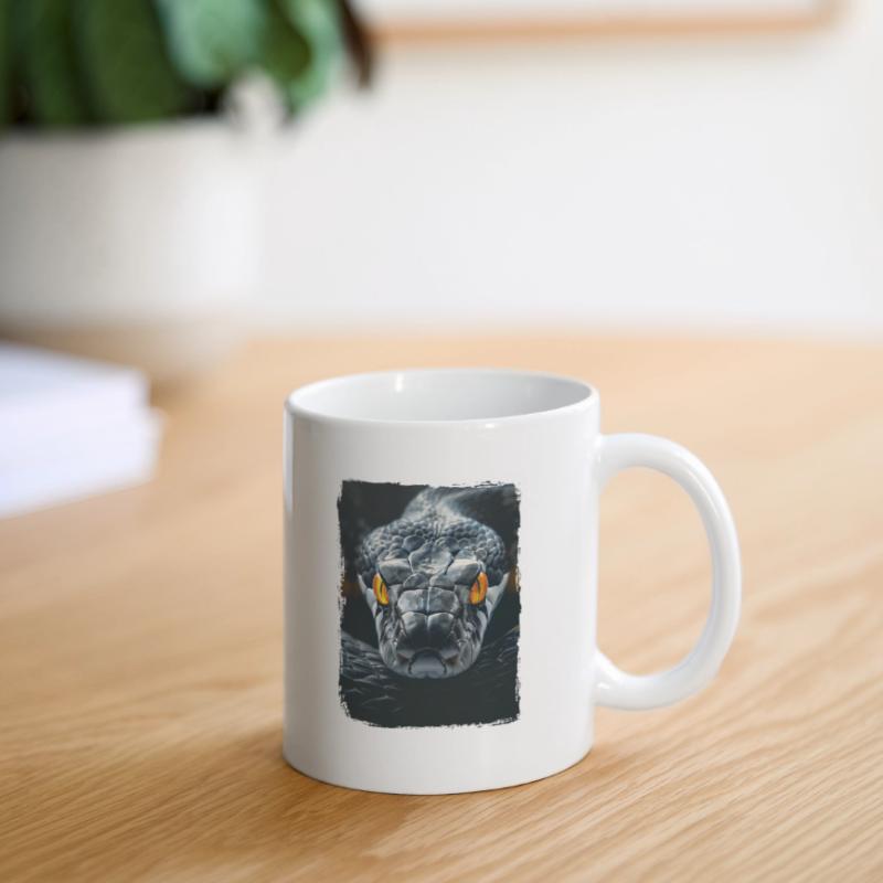 Yellow Eyes Black Snake Python Cobra Reptile Viper Mug