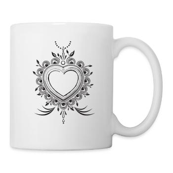 Henna Herz - Tasse - Weiß - Rechts