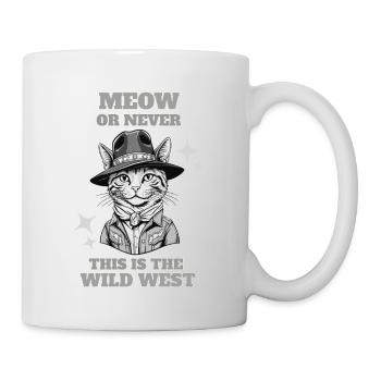 Miaou ou jamais, c’est le Far West - Mug blanc - blanc - Droite