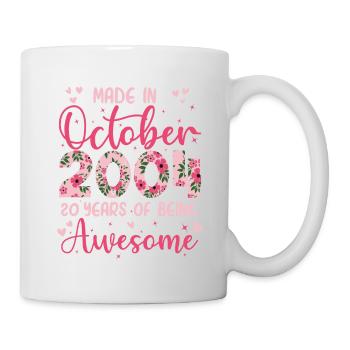 Octobre 2004 Anniversaire 20 Ans Pour filles - Mug blanc - blanc - Droite