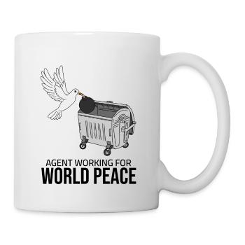 Agent working for World Peace - Mug - white - Right