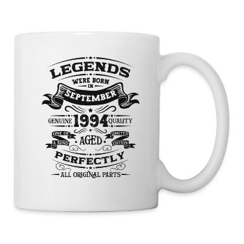 30. Geburtstag Legende September 1994 Jahrgang 94 - Tasse - Weiß - Rechts