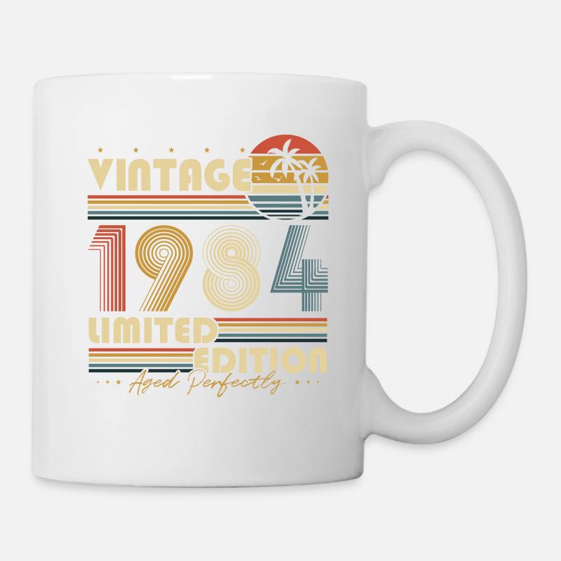 Millésime 1984 Vintage Rétro Cadeau d’anniversaire - Mug blanc - blanc