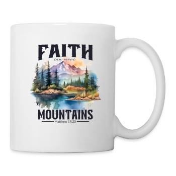 Faith can move Mountains, Matthew 17:20 - Tasse - Weiß - Rechts