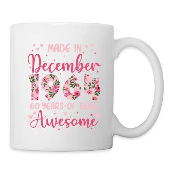 Décembre 1964 Anniversaire 60 Ans Pour Femmes - Mug blanc - blanc - Droite