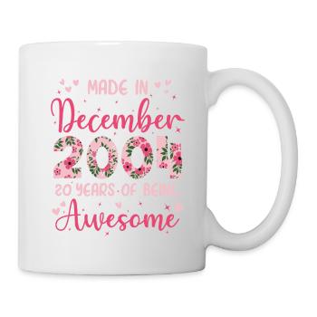 Décembre 2004 Anniversaire 20 Ans Pour filles - Mug blanc - blanc - Droite