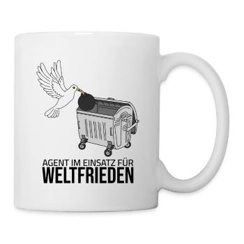 Agent in action for world peace - Mug - white - Right