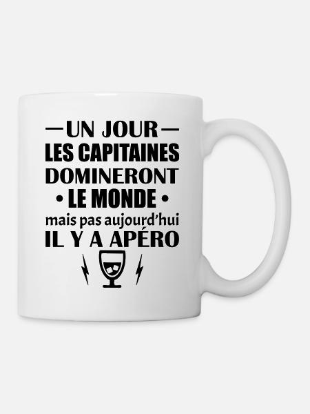 Un jour les capitaines domineront le monde, noël - Mug blanc - blanc