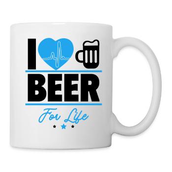 Beer lovers for life – cheers to humor! - Mug - white - Right