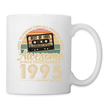 Jahrgang 1995 Geburtstagsgeschenk Geboren 1995 - Tasse - Weiß - Rechts
