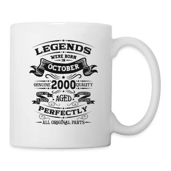 24. Geburtstag Vintage Oktober 2000 Jahrgang - Tasse - Weiß - Rechts