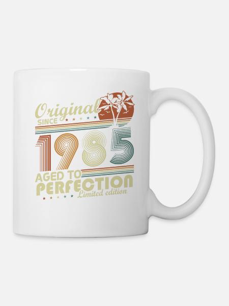 Original 1985 Vintage Vintage Anniversaire Rétro - Mug blanc - blanc
