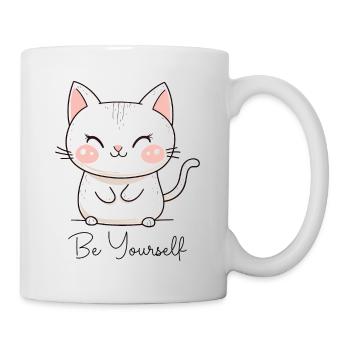 Cat Be Yourself Be Yourself Love Motivation - Mug - white - Right