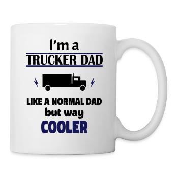 I'm a trucker dad - Mug - white - Right