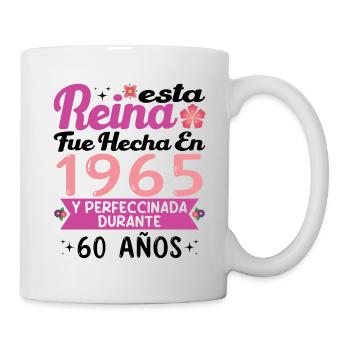60 Jahre Geburtstagsgeschenk Frau aus dem Jahr 1965 - Tasse - Weiß - Rechts