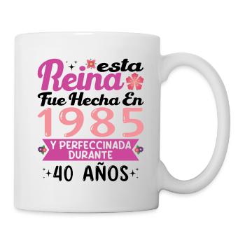 40 Jahre Geburtstagsgeschenk Frau aus dem Jahr 1985 - Tasse - Weiß - Rechts