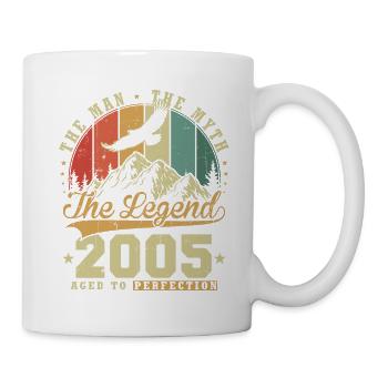 Vintage 2005 Homme Mythe Légende Anniversaire Rétro - Mug blanc - blanc - Droite