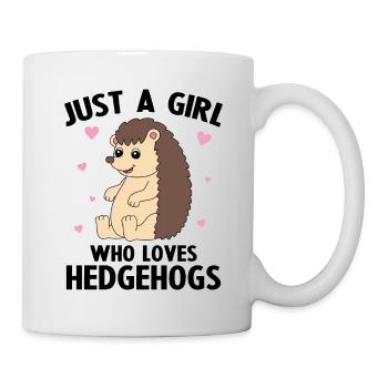 Juste une fille qui aime les hérissons - Mug blanc - blanc - Droite