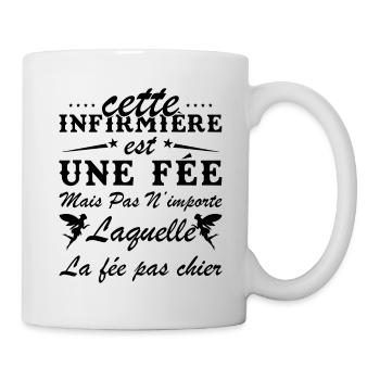Humour infirmière Cette infirmière est une fée - Mug blanc - blanc - Droite