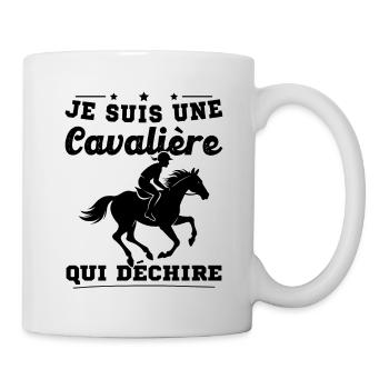 Ich bin ein Reiter, der Geschenke zerreißt - Tasse - Weiß - Rechts