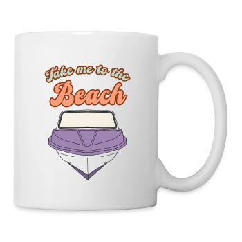 Emmenez-moi à la plage - Retro Boat Vintage Holiday - Mug blanc - blanc - Droite