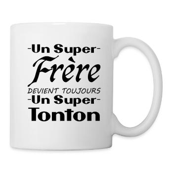 Un super frère devient toujours un super tonton - Mug blanc - blanc - Droite