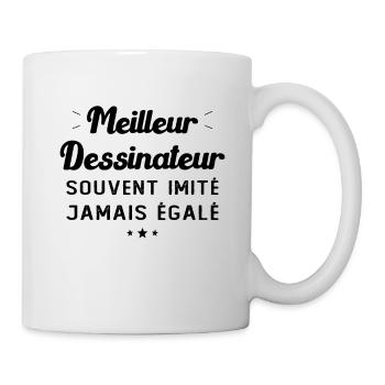 Der beste oft imitierte Cartoonist aller Zeiten - Tasse - Weiß - Rechts
