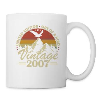 Jahrgang 2007 Geburtstagsgeschenk Geboren im Jahr 2007 - Tasse - Weiß - Rechts