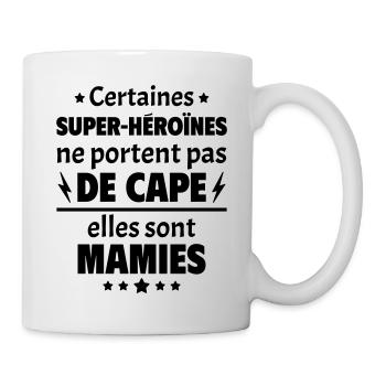 Certaines super-héroïnes sont mamies, cadeau noël - Mug blanc - blanc - Droite