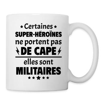 Certaines super-héroïnes sont militaires, noël - Mug blanc - blanc - Droite