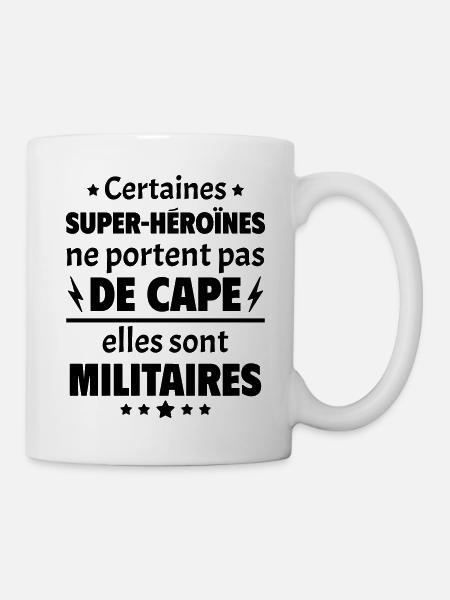 Certaines super-héroïnes sont militaires, noël - Mug blanc - blanc