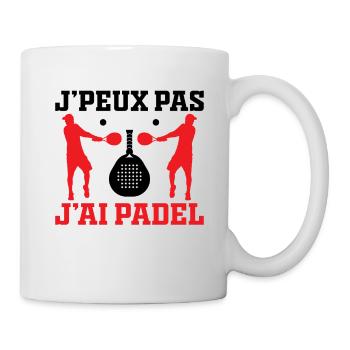 I Can't I Have Padel Player Sport Racket Gift - Mug - white - Right