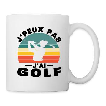 Ich kann kein Golf-Humor-Geschenk haben - Tasse - Weiß - Rechts