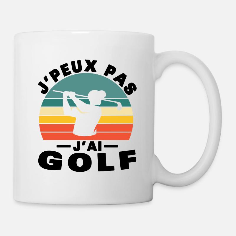 Je peux pas j'ai Golf Humour cadeau - Mug blanc - blanc