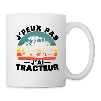 I can't I have Tractor Humor gift - Mug - white - Right
