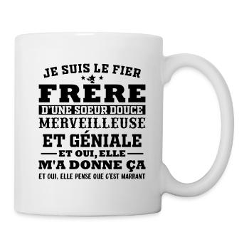 Frère Et Sœur Cadeau Humour Cadeau - Mug blanc - blanc - Droite