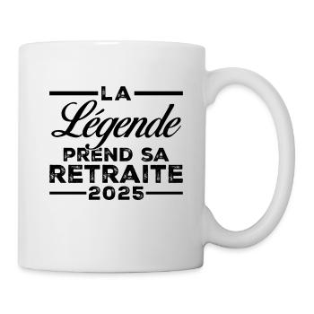La Légende Prend Sa Retraite 2025 Cadeau - Mug blanc - blanc - Droite