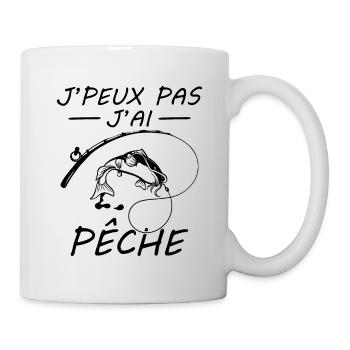 Ich kann nicht Ich Habe Angeln Geschenk Geburtstag Humor - Tasse - Weiß - Rechts