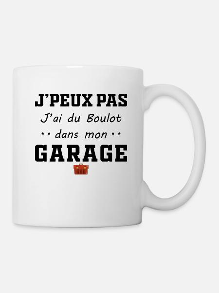 J'peux Pas J'ai du Boulot Garage Papa Bricoleur - Mug blanc - blanc