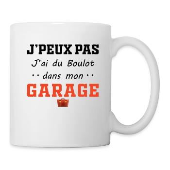 I can't I have a job at the handyman dad garage - Mug - white - Right