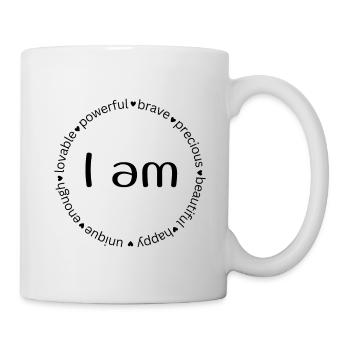 Je suis – Conception d’affirmations positives - Mug blanc - blanc - Droite