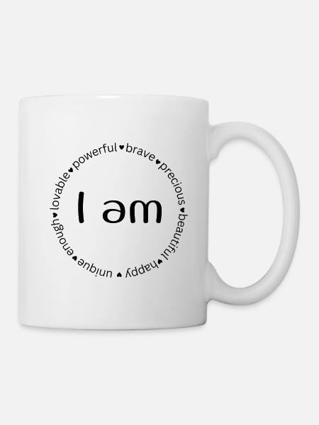 Je suis – Conception d’affirmations positives - Mug blanc - blanc