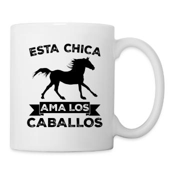Cette fille adore les chevaux - Mug blanc - blanc - Droite