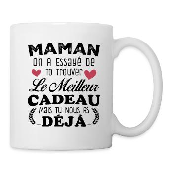 Mama, wir haben versucht, das beste Geschenk für dich zu finden - Tasse - Weiß - Rechts