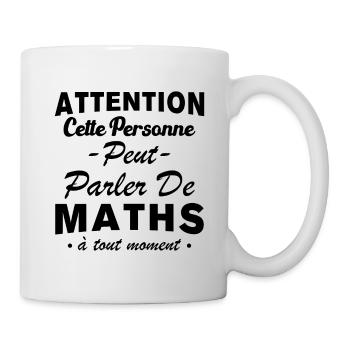 This person can talk about math at any time - Mug - white - Right