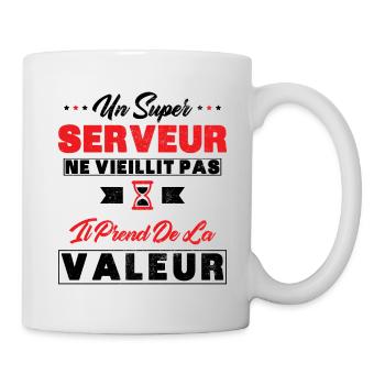 Un Super Serveur ne vieillit pas cadeau Serveur - Mug blanc - blanc - Droite