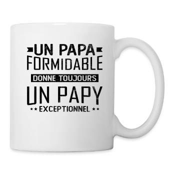 Un Papa Formidable Donne Un Papy Exceptionnel - Mug blanc - blanc - Droite