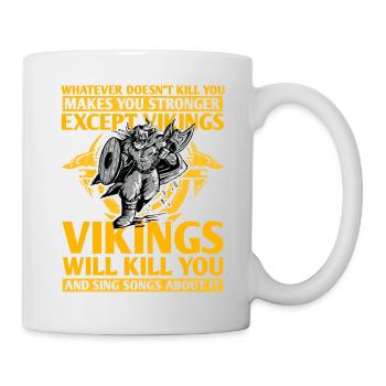 Wikinger - Tasse - Weiß - Rechts
