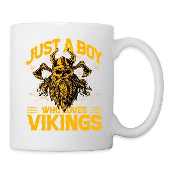 Nur ein Junge, der Wikinger liebt - Tasse - Weiß - Rechts